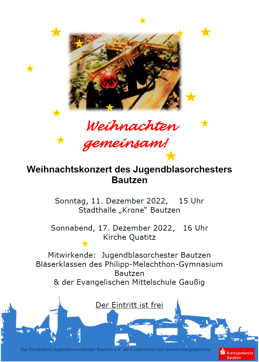  Bild zur 11.12.2022 Weihnachtskonzert des Jugendblasorchesters Bautzen